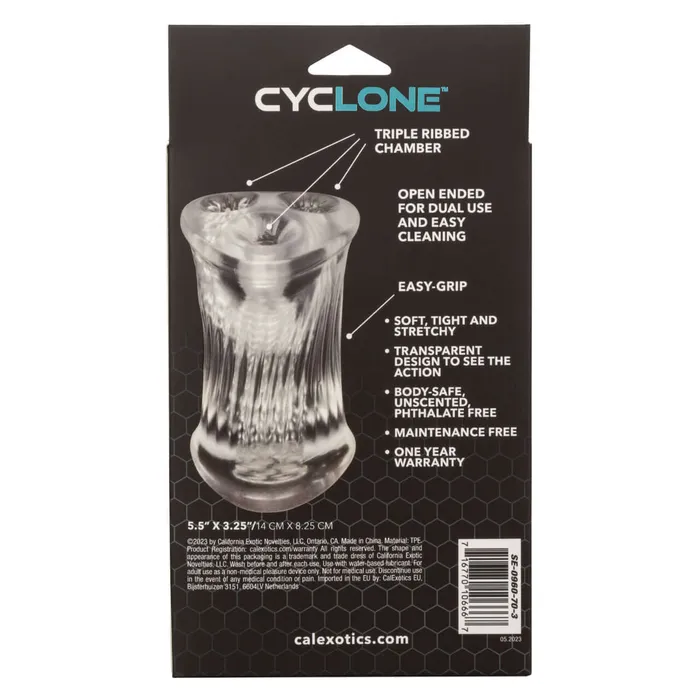 California Exotic Novelties Cyclone Triple Chamber Stroker Clear 55 Inches California Exotic Novelties Dildos