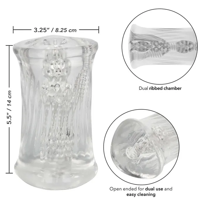 California Exotic Novelties Cyclone Triple Chamber Stroker Clear 55 Inches California Exotic Novelties Dildos