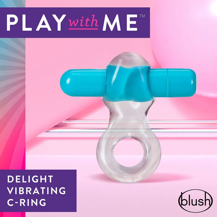 Couples Play With Me Delight Vibrating CRing Blue Blush Couples Play With Me Delight Vibrating CRing Blue Blush
