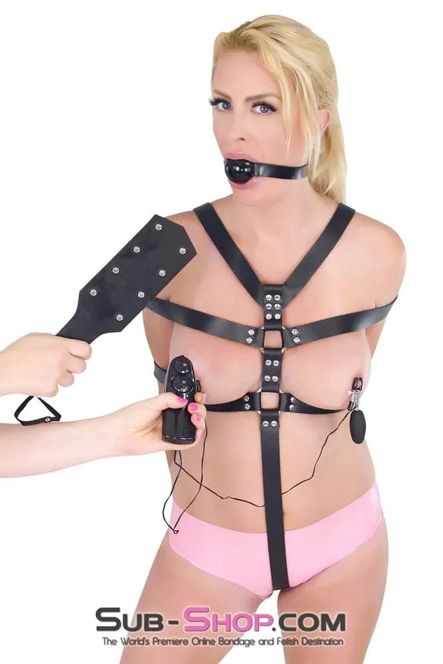 1730A Bondage Beauty Harness Black Leather Autumn Restraints