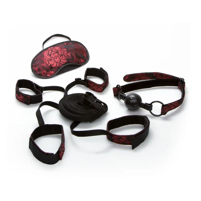 Calexotics Adventure Bed Restraint Kit with Eye Mask and Ball Gag Male Sex Toys