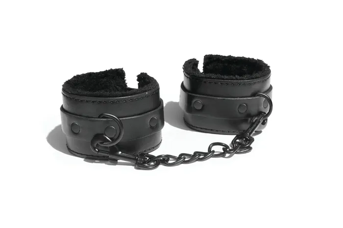 Couples Cozy Shadow Fur Handcuffs Soft Fun and VeganFriendly Bondage Play Sportsheets