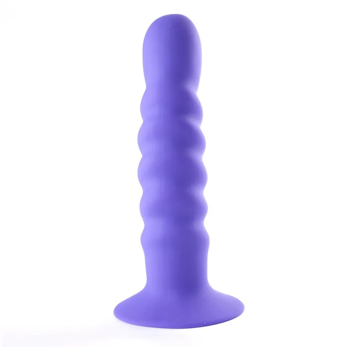 Dildos Kendall Silicone Dong Swirled Satin Finish Neon Purple Sale
