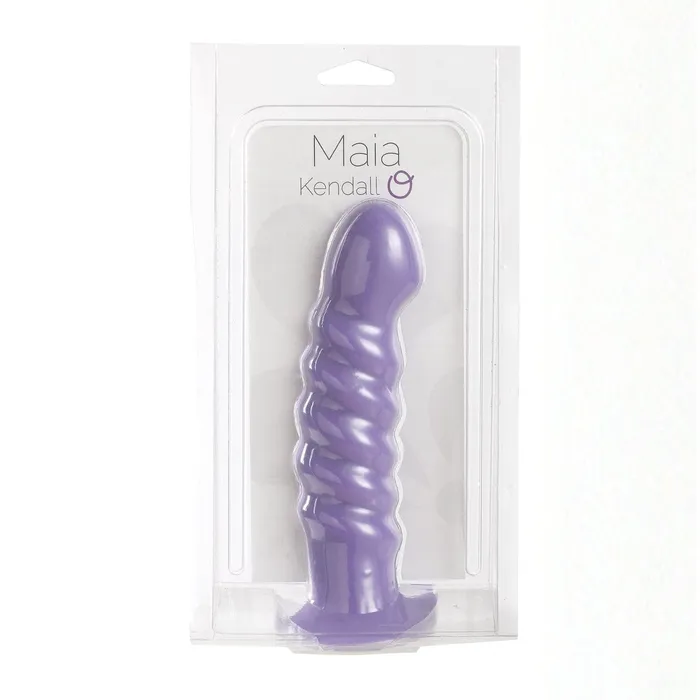 Dildos Kendall Silicone Dong Swirled Satin Finish Neon Purple Sale